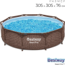 Бассейн каркасный BESTWAY STEEL PRO 561JE 305 х 76 см, ротанг 561JE BW