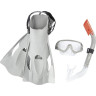 Комплект для плавания BESTWAY MERIDIAN SNORKEL от 7 лет, р-р.ласт 41-46, 2 цвета 25020 BW