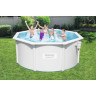 Стальной бассейн BESTWAY HYDRIUM 300х120см, 7630л + песочный ф/насос 3028 л/ч, лестница, тент, подстилка 56566 BW